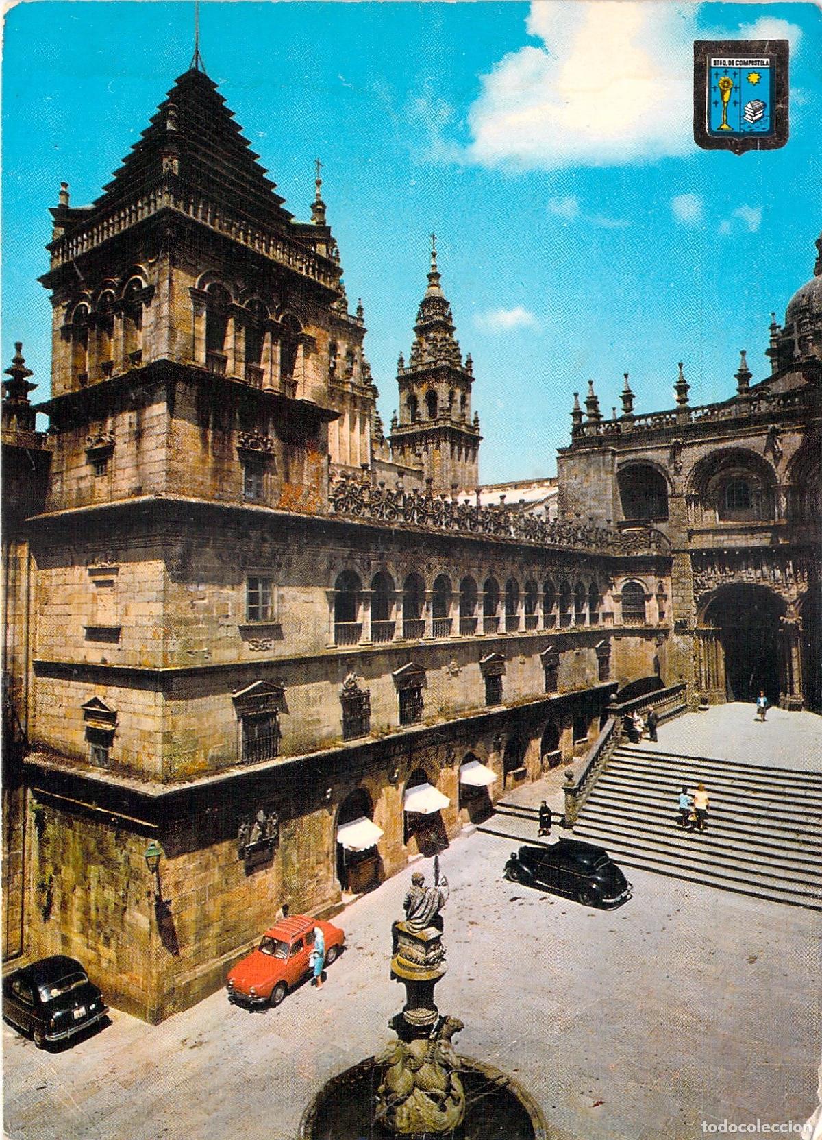 Postales: Postal de la Plaza de las Plater&iacute;as en Santiago de Compostela