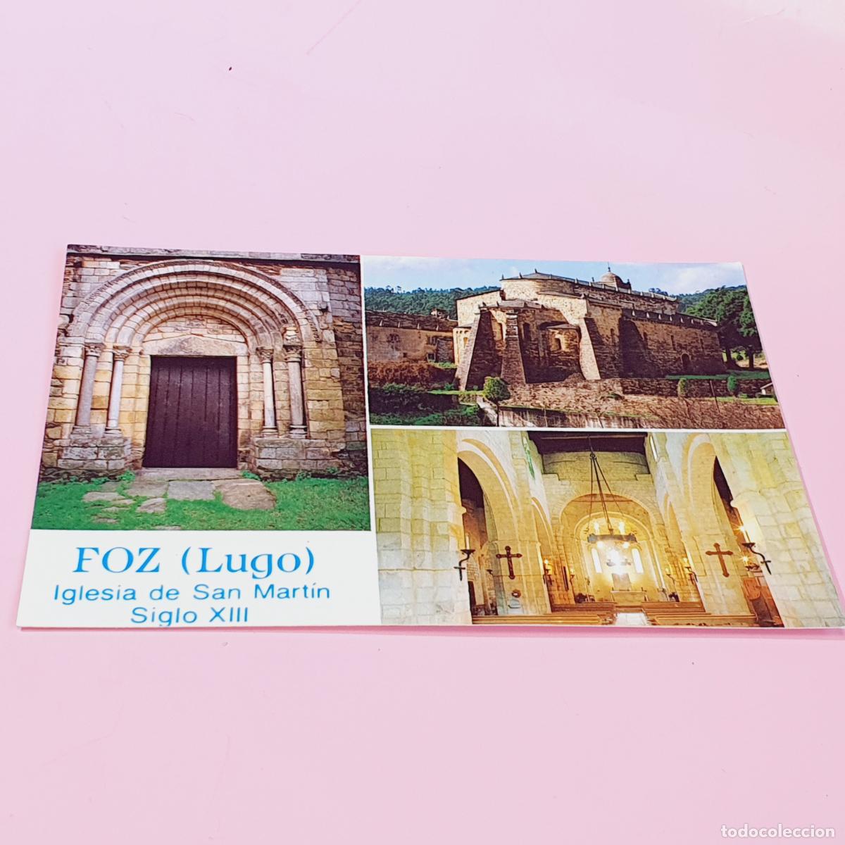 Postales: POSTAL-FOZ.LUGO-GALICIA-IGLESIA DE SAN MART&Iacute;N-SIGLO XIII-1985-IMPOLUTA-VER FOTOGRAF&Iacute;AS.