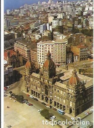 Postkarten: POSTAL A COLOR 3262 LA CORU&Ntilde;A AEREA PRIMER TERMINO PALACIO MUNICIPAL POSTALES FAMA