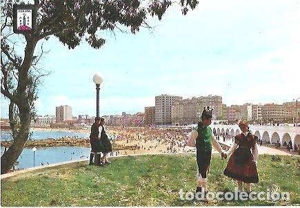 Postales: POSTAL A COLOR N&ordm; 36 LA CORU&Ntilde;A PLAYA DE RIAZOR DOMINGUEZ