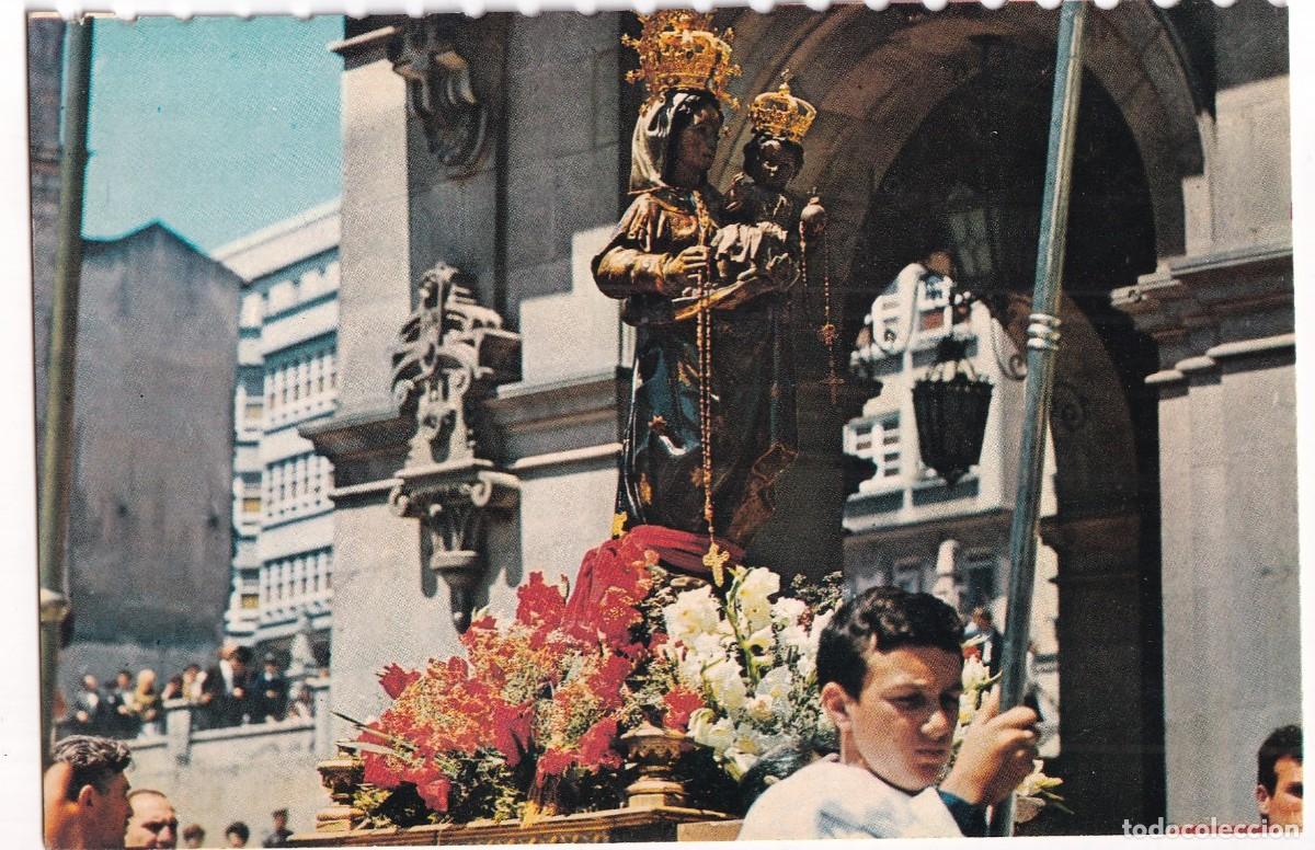 Postales: LA CORU&Ntilde;A. PROCESION . IMAGEN DE NUESTRA SE&Ntilde;ORA DEL ROSARIO ... NO CIRCULADA - 1967