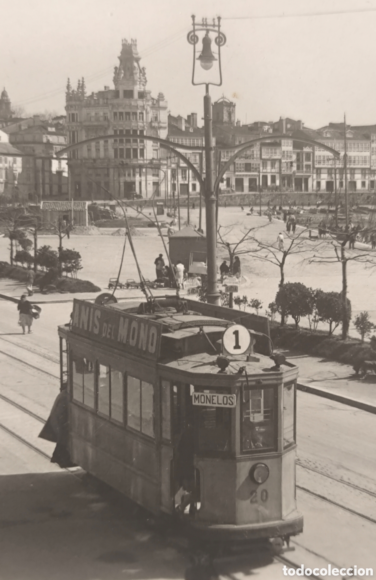Postales: A CORU&Ntilde;A AVENIDA MONTOTO POSTAL FOTOGR&Aacute;FICA FOT&Oacute;GRAFO CANCELO GALICIA C. 1930