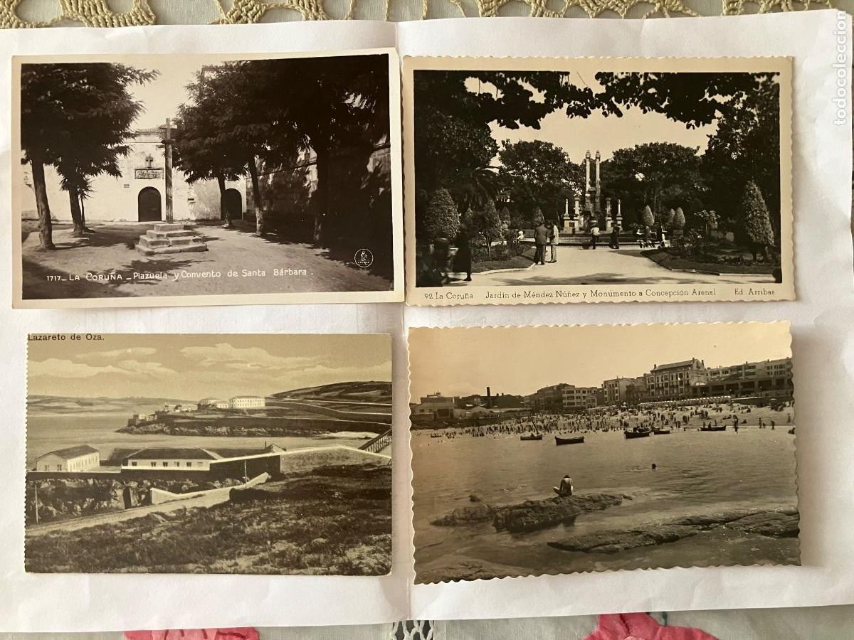 Postales: LOTE 4 POSTALES DE LA CORU&Ntilde;A