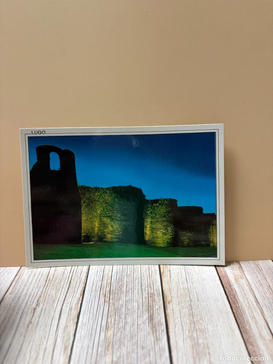 Postales: TARJETA POSTAL. LUGO. 73.- MURALLA. NOCTURNA. EDICIONES ARRIBAS