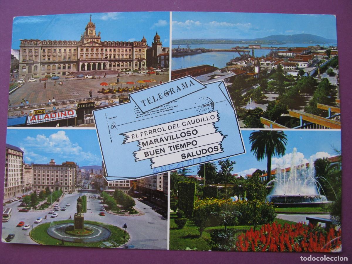 Postales: POSTAL DE EL FERROL DEL CAUDILLO. ARRIBAS. ESCRITA 1972