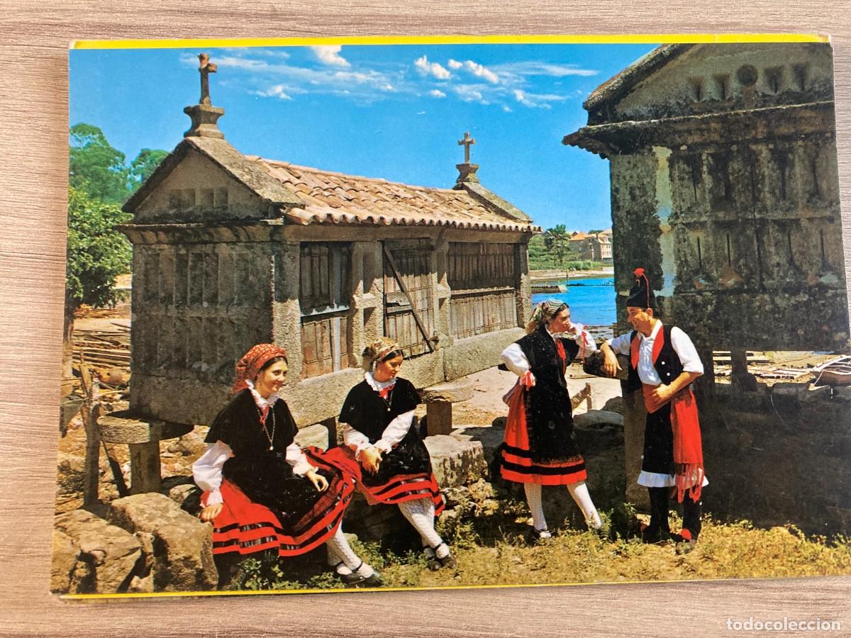 Postales: POSTAL, GALICIA, 951, HORREOS A LA ORILLA DEL MARA Y MOZOS, EDICIONES ARRIBAS, ZARAGOZA