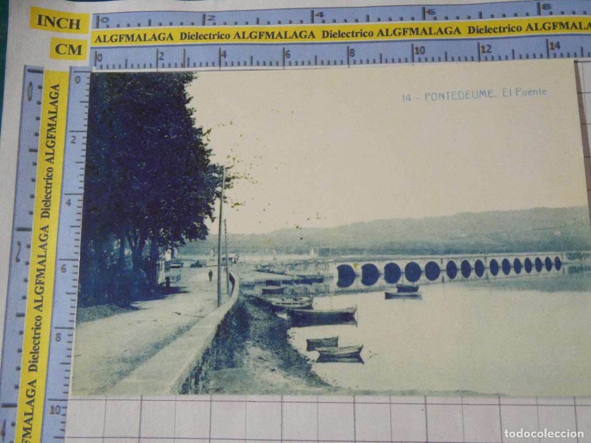 Postales: POSTAL DE LA CORU&Ntilde;A. FACS&Iacute;MIL PONTEDEUME EL PUENTE. CORREO GALLEGO EL MUNDO RENFE. 702
