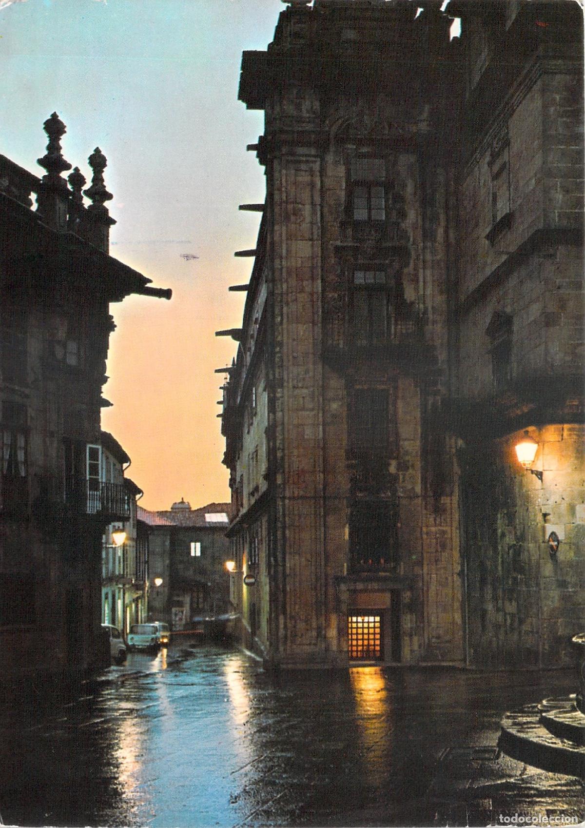 Postales: Postal Santiago de Compostela, Calle de Fonseca Nocturna