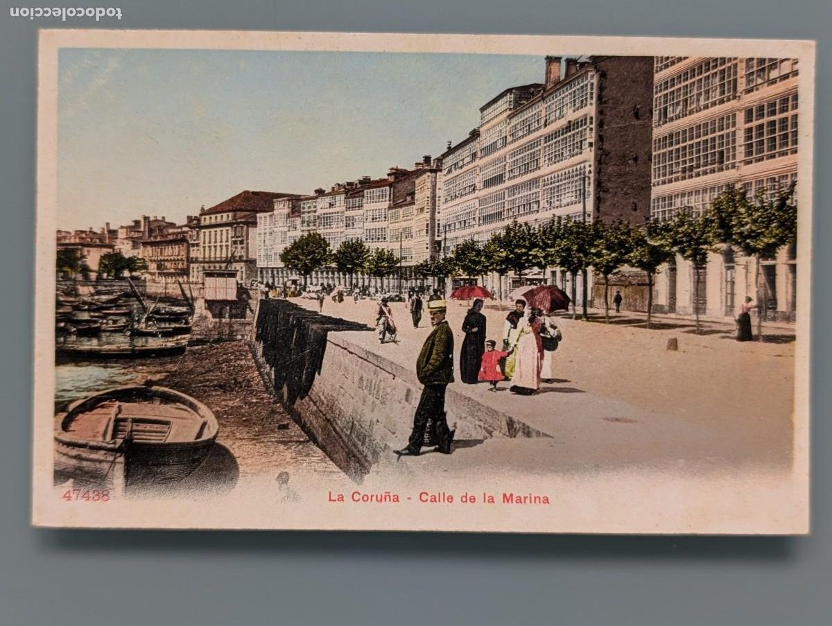 Postales: DIFICIL POSTAL GALICIA N&ordm; 47438 LA CORU&Ntilde;A CALLE DE LA MARINA ED P.Z. PERFECTA CONSERVAC