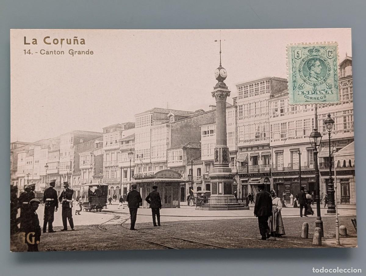 Postales: DIFICIL POSTAL FOTOGRAFICA GALICIA N&ordm;14 LA CORU&Ntilde;A CANTON GRANDE EDIC G.G. PERFECTA CONS