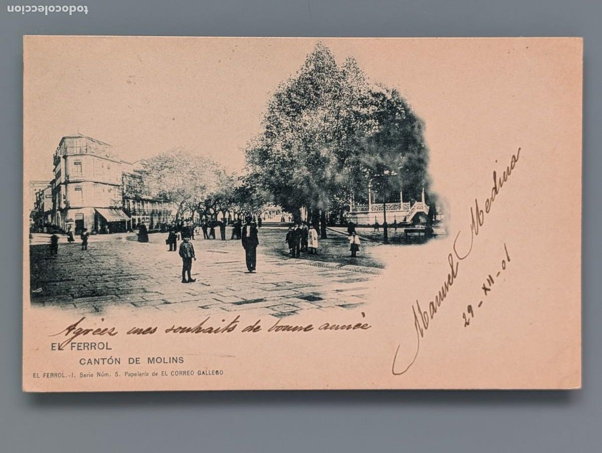 Postales: RARA POSTAL FERROL CANTON DE MOLINS SERIE 1 N&ordm;5 ED EL CORREO GALLEGO LA CORU&Ntilde;A GALICIA PERFECTA CONS