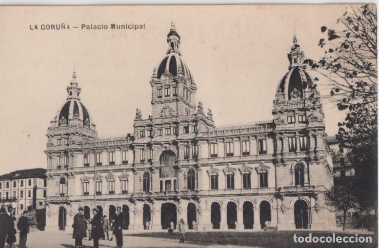 Postales: LA CORU&Ntilde;A, PALACIO MUNICIPAL &ndash; CLICH&Eacute; M.ARRIBAS &ndash; S/C