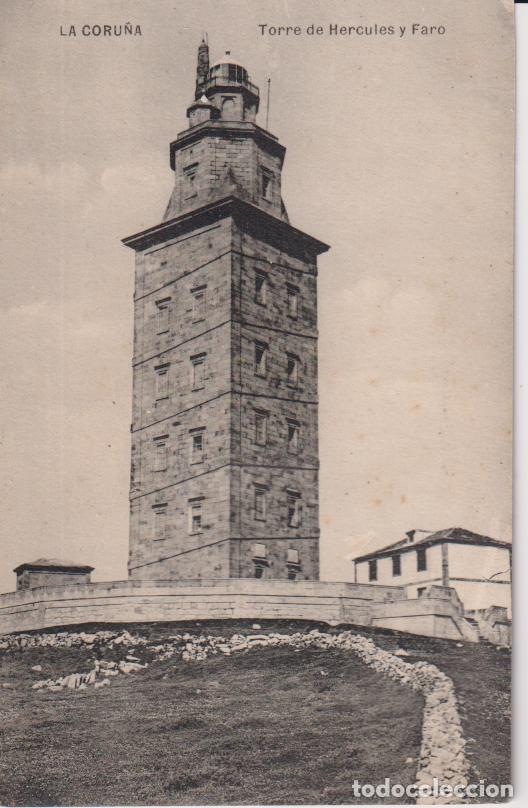 Postales: LA CORU&Ntilde;A, TORRE DE HERCULES Y FARO &ndash; CLICH&Eacute; M.ARRIBAS &ndash; S/C