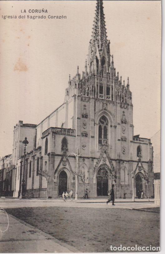 Postais: LA CORU&Ntilde;A, IGLESIA DEL SAGRADO CORAZ&Oacute;N &ndash; CLICH&Eacute; M.ARRIBAS &ndash; S/C