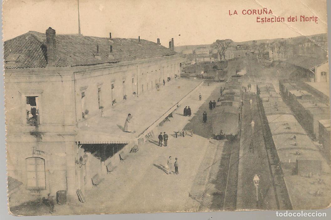 Postkarten: POSTAL antigua LA CORU&Ntilde;A estaci&oacute;n del Norte , edici&oacute;n Coru&ntilde;a postal