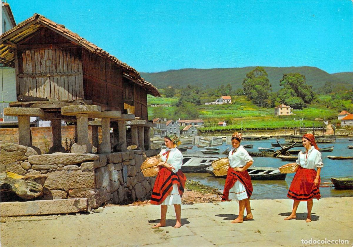 Postales: Postal Galicia Pescantinas y H&oacute;rreo con Trajes Tradicionales