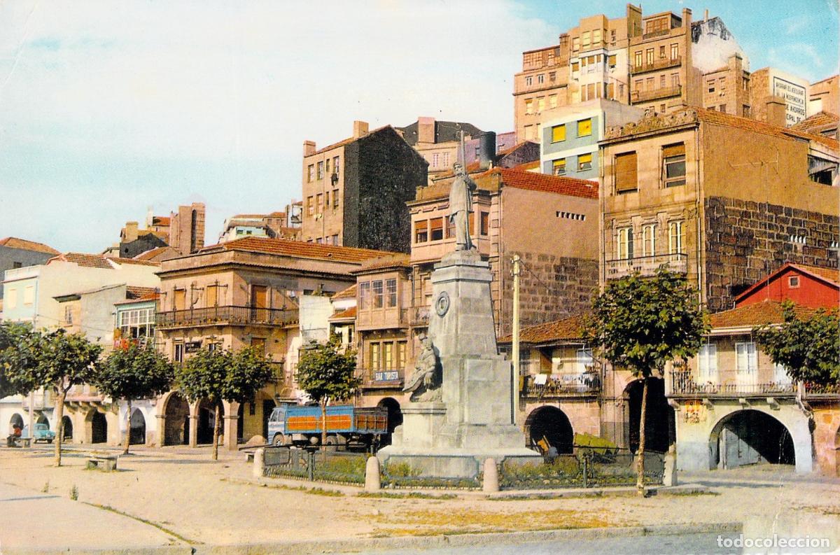 Postales: Postal de Vigo Monumento al Pescador en el Berb&eacute;s Galicia