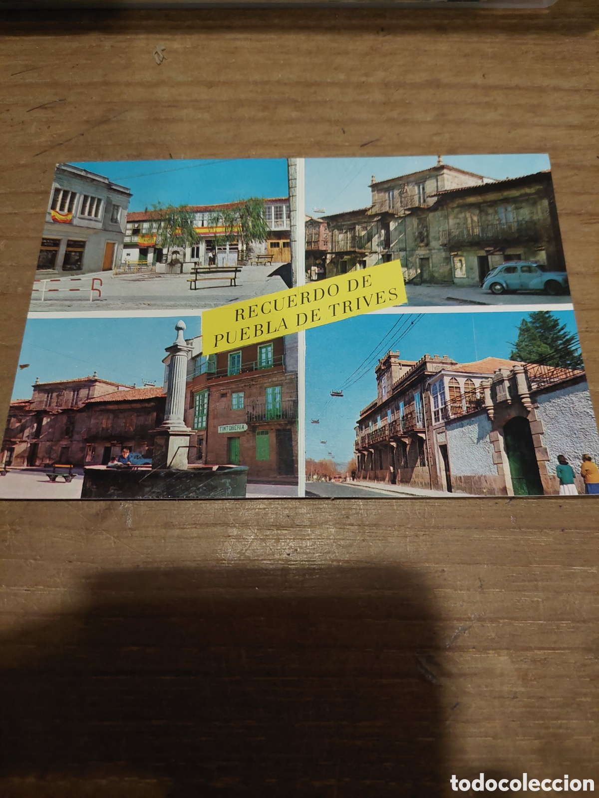 Postales: ORENSE PUEBLA TRIVES PLAZA RAMON Y CAJAL ,CASA GRANDE ,PLAZA GENERAL SUEIRO ,M&Aacute;RQUEZ TRIVES