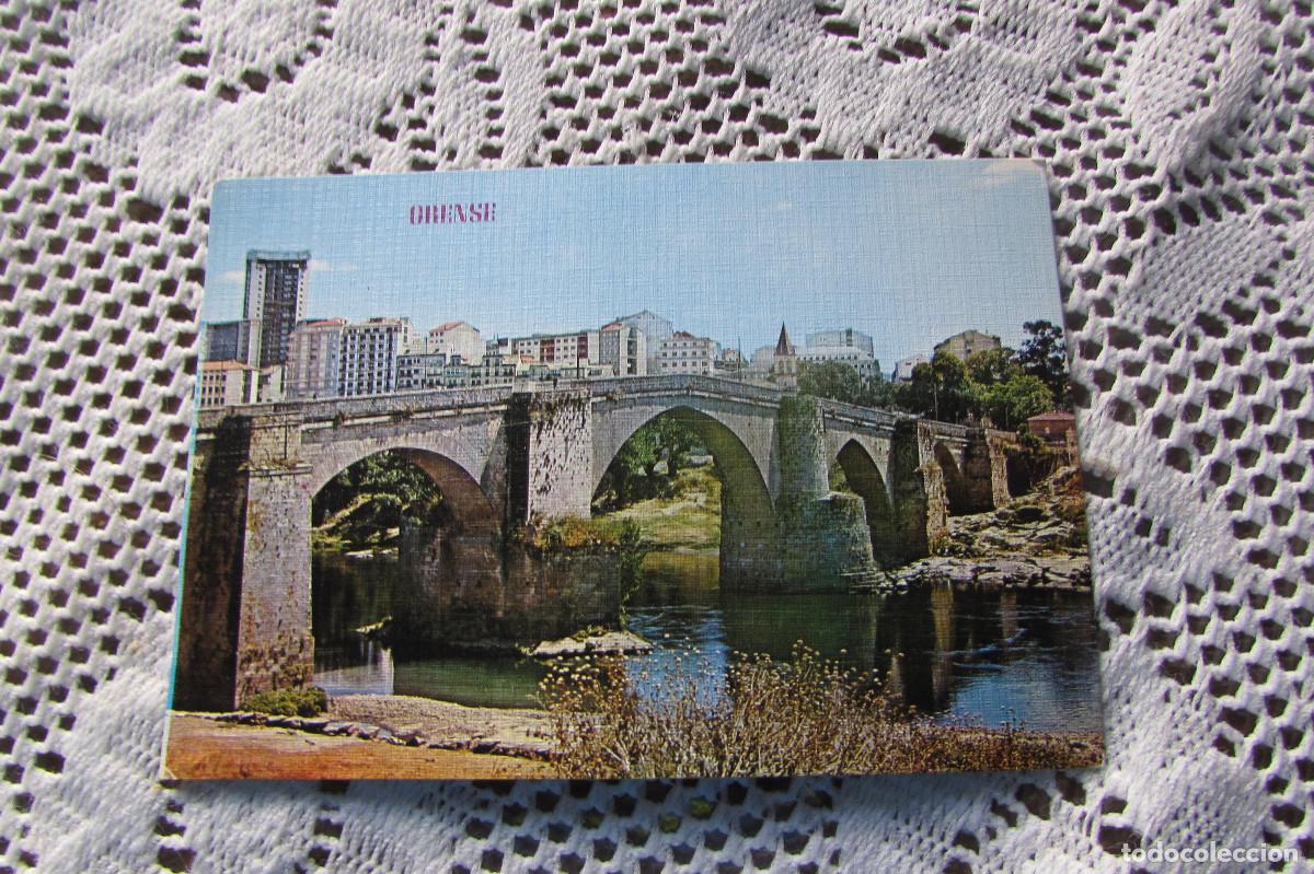 Postales: 329- ORENSE PUENTE ROMANO SOBRE EL RIO MI&Ntilde;O