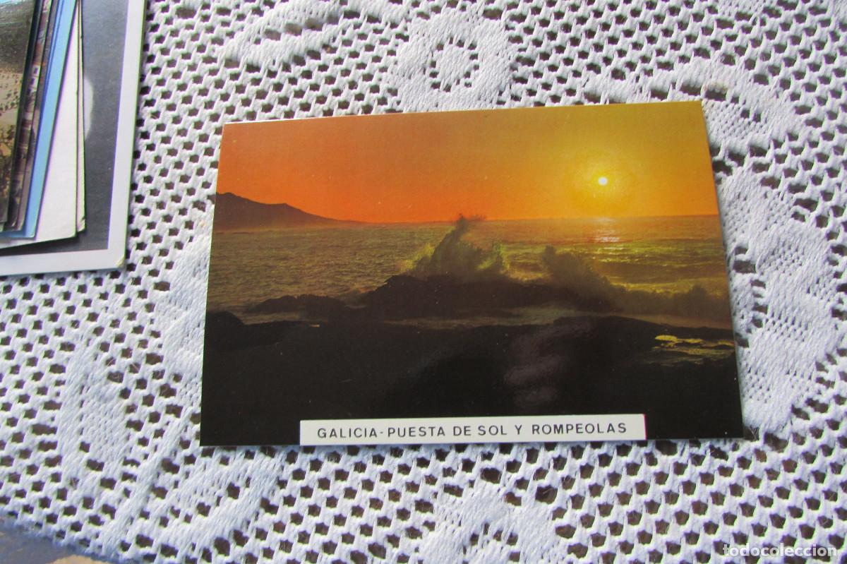 Postales: Galicia - Puesta de Sol y Rompeolas 3129