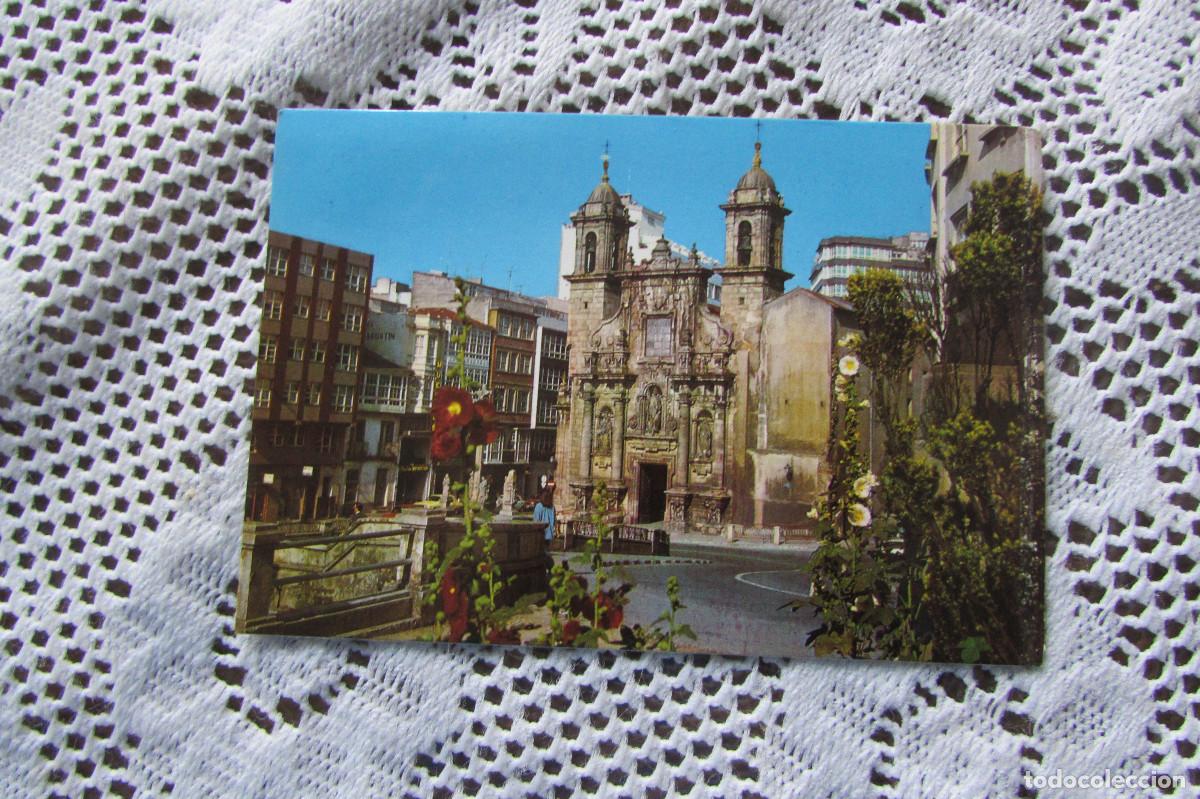Postales: POSTAL DE LA CORU&Ntilde;A. IGLESIA DE SAN JORGE. 3530 FAMA
