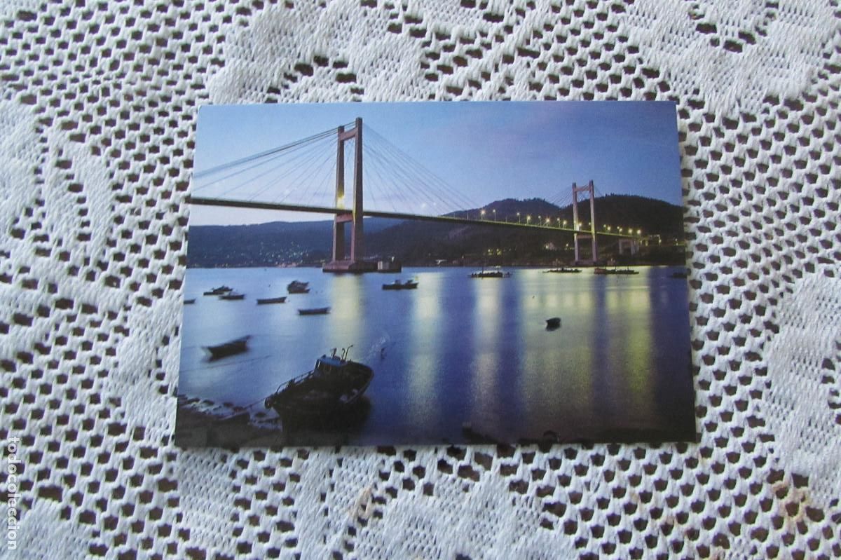 Postales: Vigo. 3303 Puente de Rande. Nocturna. Postales Fama