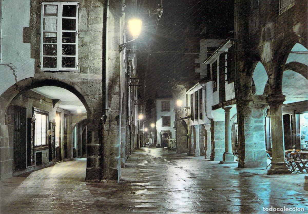Postales: Postal Santiago de Compostela R&uacute;a del Villar Vista Nocturna Ediciones Arribas