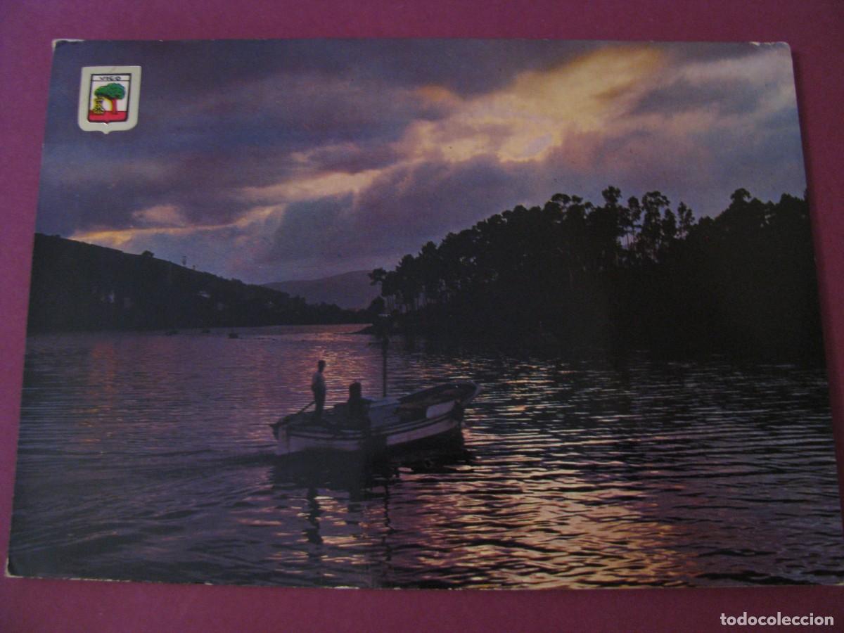 Postales: POSTAL DE RIA DE VIGO. ATARDECER EN REDONDELA. DOMINGUEZ 33. CIRCULADA