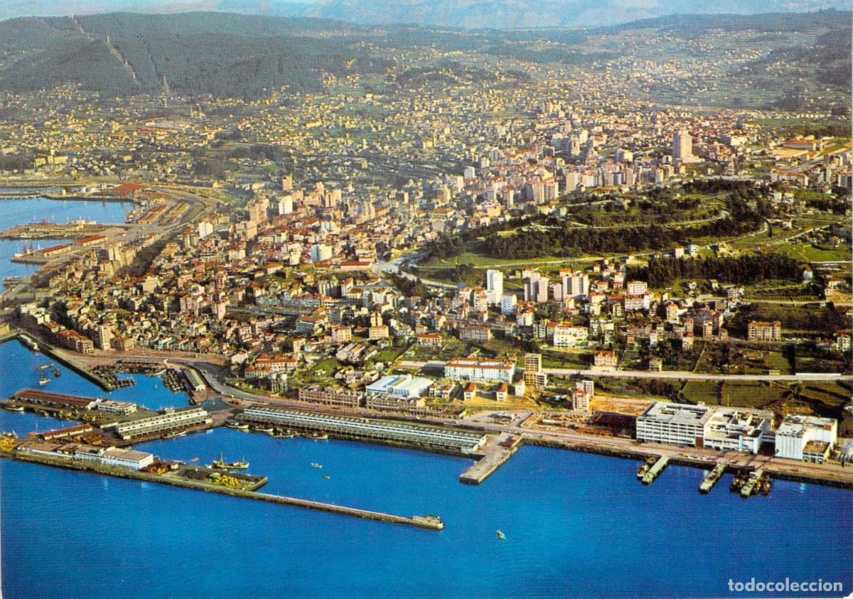 Postales: Postal de Vigo Vista A&eacute;rea y Puerto de Galicia