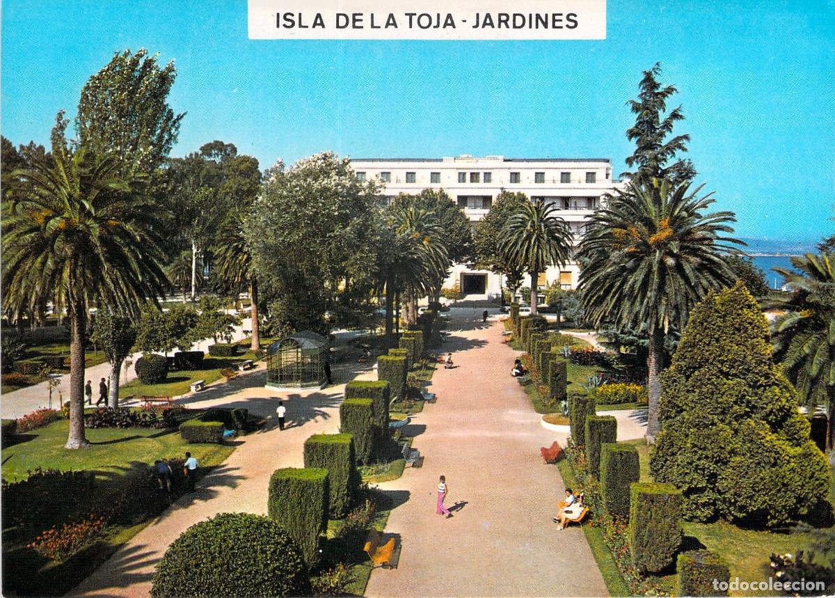 Postales: Postal de los Jardines de la Isla de la Toja en Pontevedra