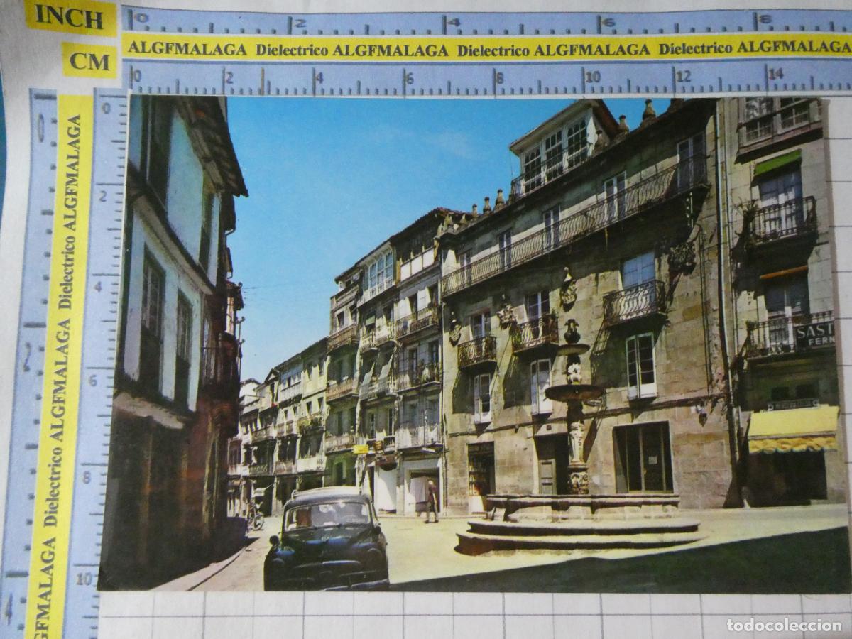 Postales: POSTAL DE ORENSE. A&Ntilde;O 1964. PLAZA DEL HIERRO. SEAT 1400. 2013 ARRIBAS. 2313
