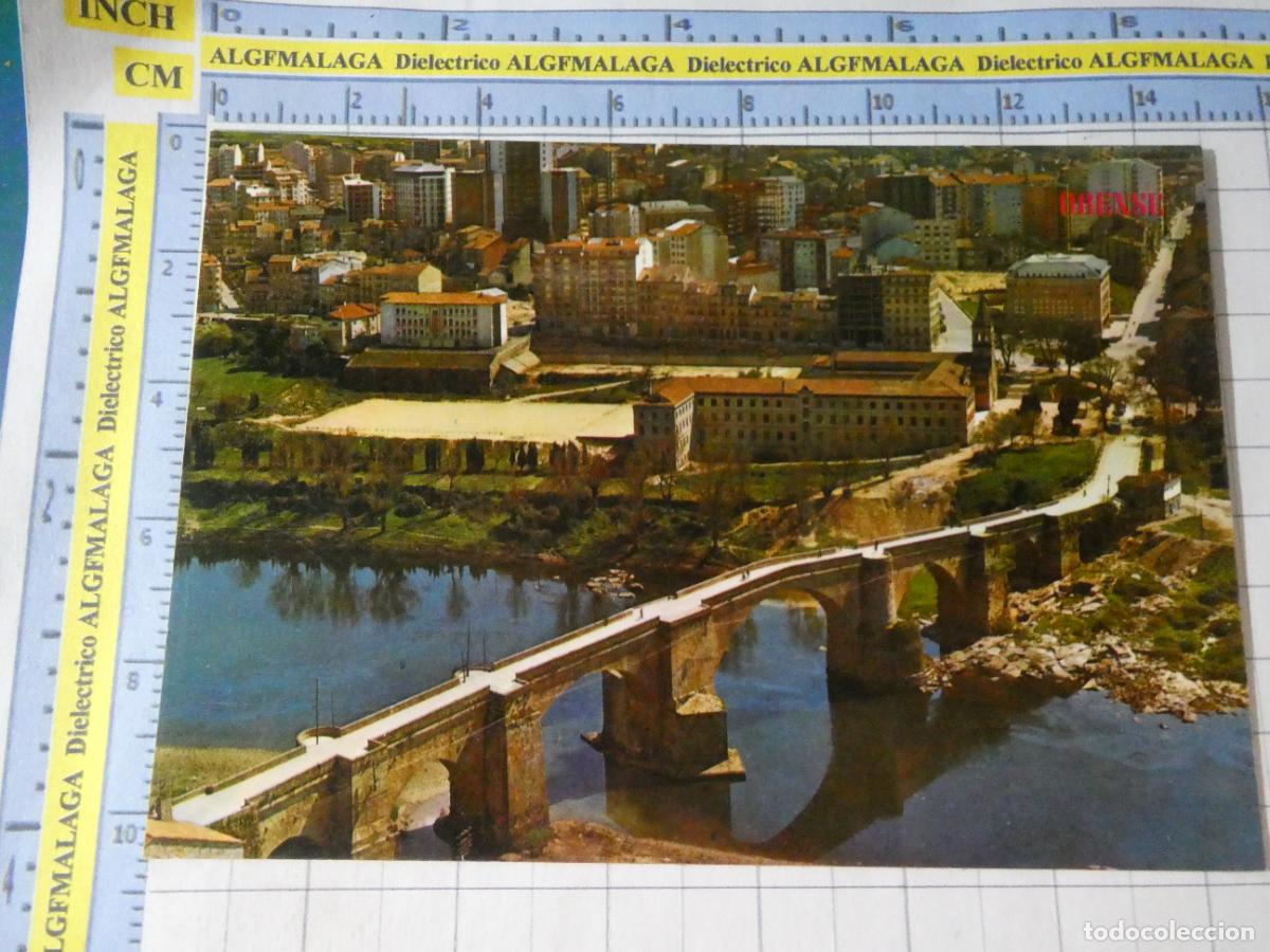 Postales: POSTAL DE ORENSE. A&Ntilde;O 1970. VISTA AEREA PUENTE 685 PARIS. 2317