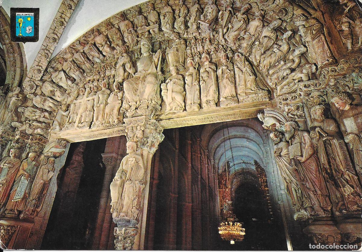 Postales: [POSTAL] Detalle. P&oacute;rtico de la Gloria. Catedral. Santiago de Compostela (Coru&ntilde;a) (sin circular)