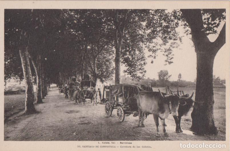 Postales: SANTIAGO DE COMPOSTELA, CARRETERA DE LAS GALERAS &ndash; L.ROISIN N&ordm;91 &ndash; S/C
