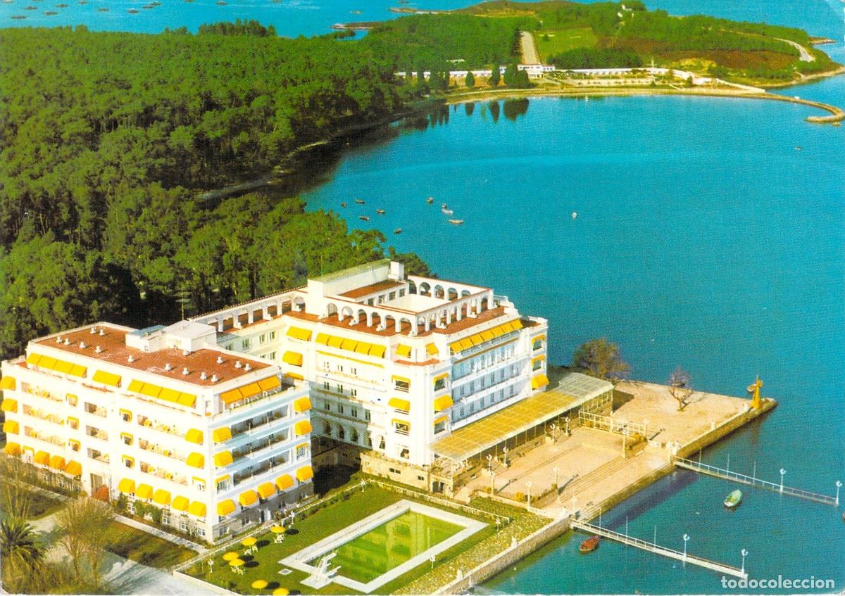 Postcards: Postal de la Vista A&eacute;rea del Gran Hotel de la Isla de la Toja, Pontevedra
