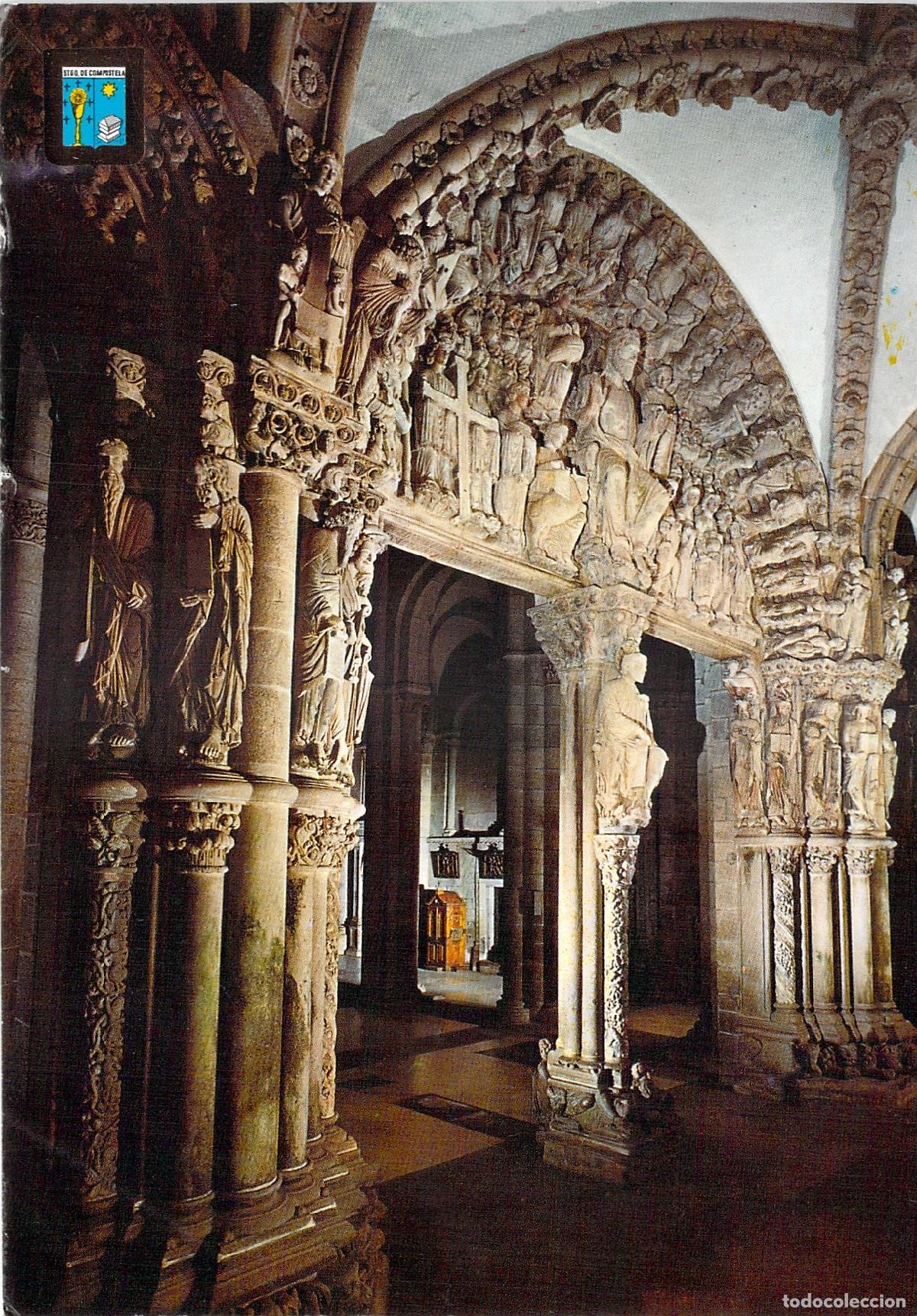 Postales: Postal del P&oacute;rtico de la Gloria en la Catedral de Santiago de Compostela