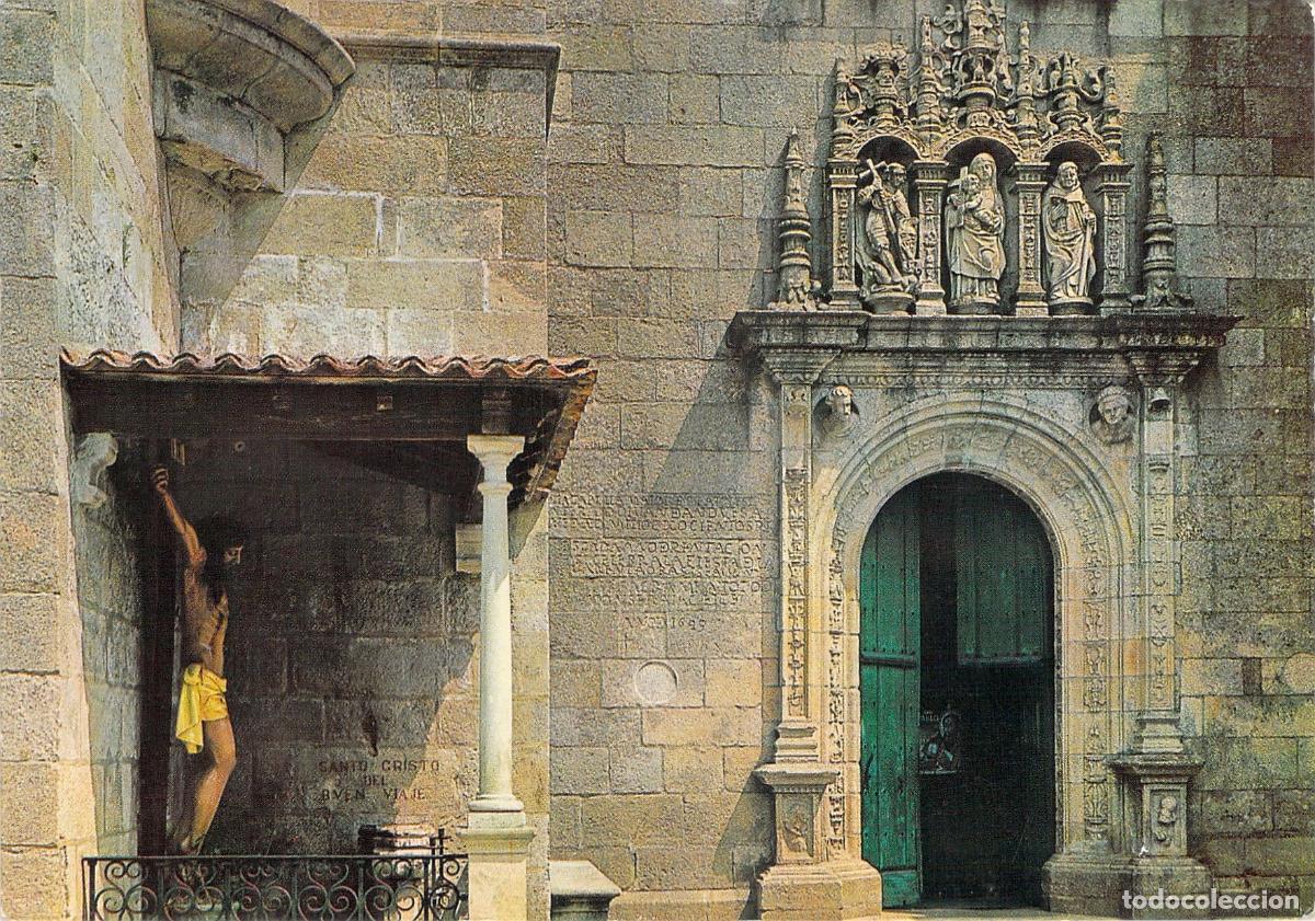 Postales: Postal de Pontevedra: Catedral y Cristo del Buen Viaje