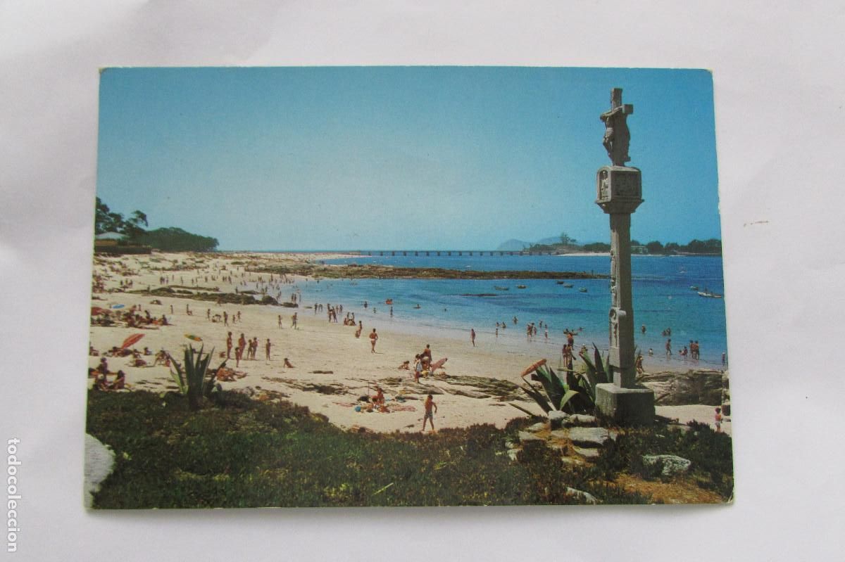 Postales: POSTAL DE PONTEVEDRA. VIGO PLAYAS DE CORUJO ESCRITA