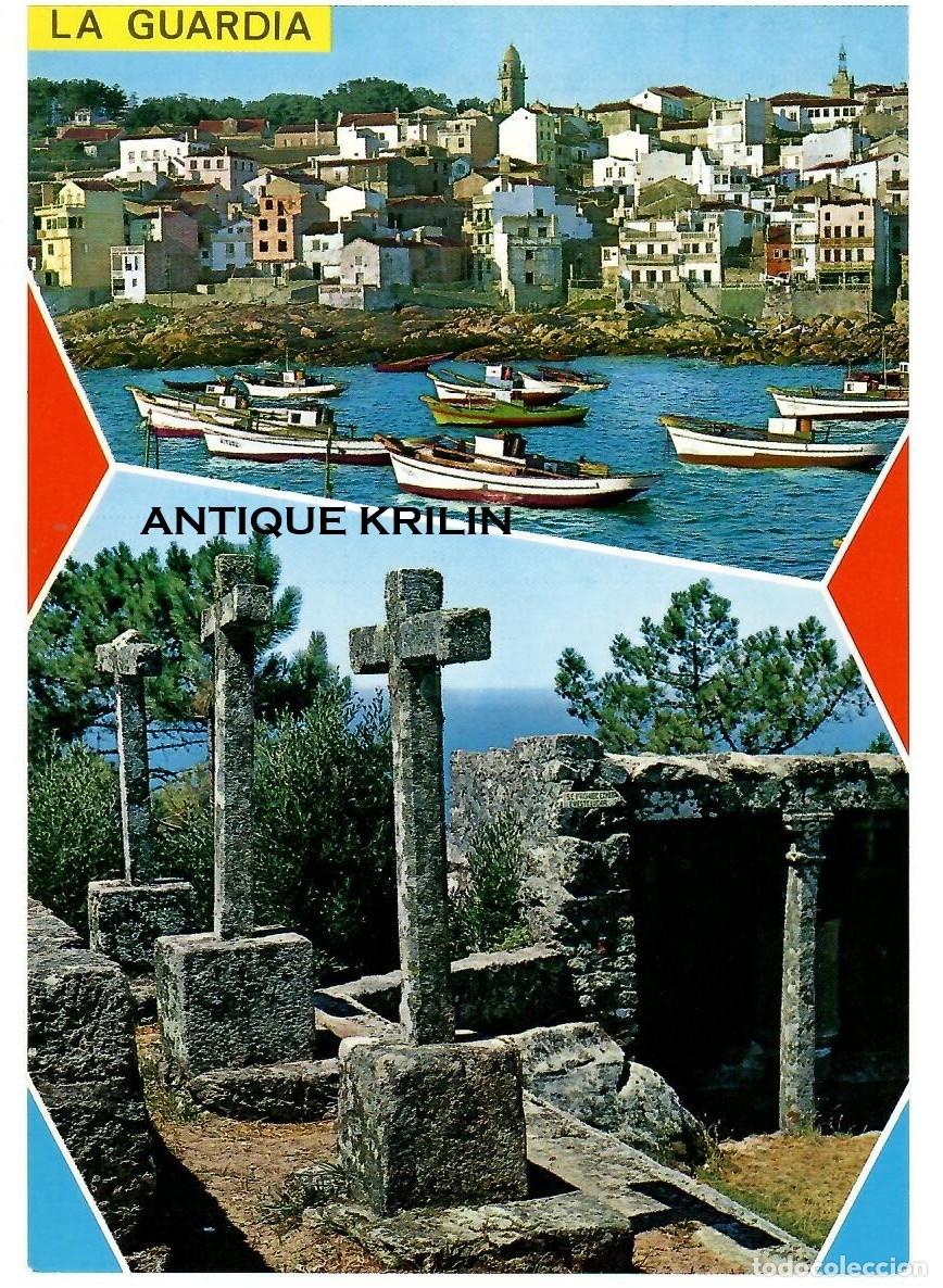 Postales: LA GUARDIA N&ordm; 19 VISTA PARCIAL Y CALVARIO Y PULPITO / G. GARRABELLA / SIN FRANQUEAR