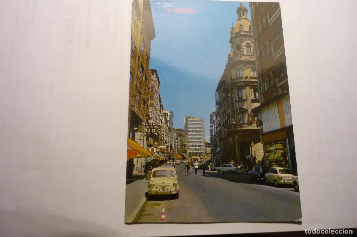 Postales: postal la coru&ntilde;a calle s andres coche seat