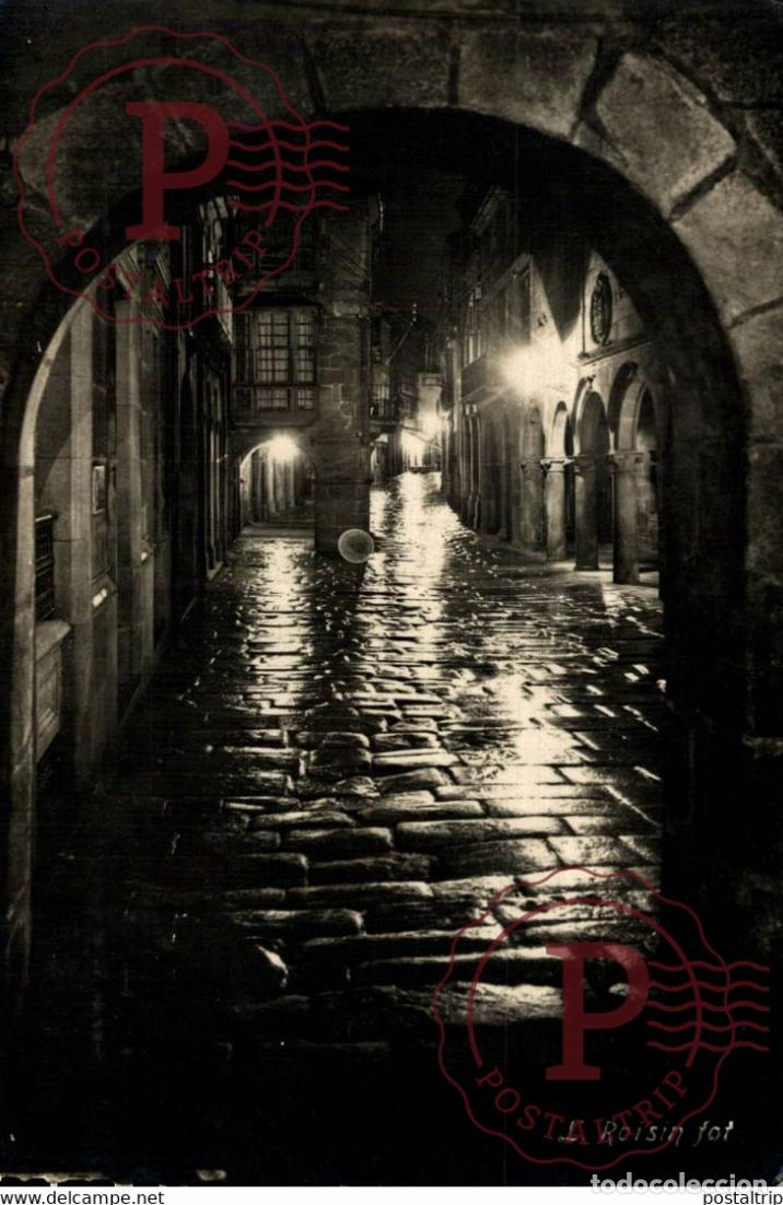 Cartoline: SANTIAGO DE COMPOSTELA RUA DEL VILLAR DE NOCHE GALICIA ESPA&Ntilde;A ESPAGNE
