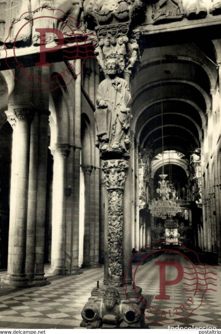 Cartoline: SANTIAGO DE COMPOSTELA CATEDRAL PORTICO DE LA GLORIA COLUMNA CENTRAL GALICIA ESPA&Ntilde;A ESPAGNE