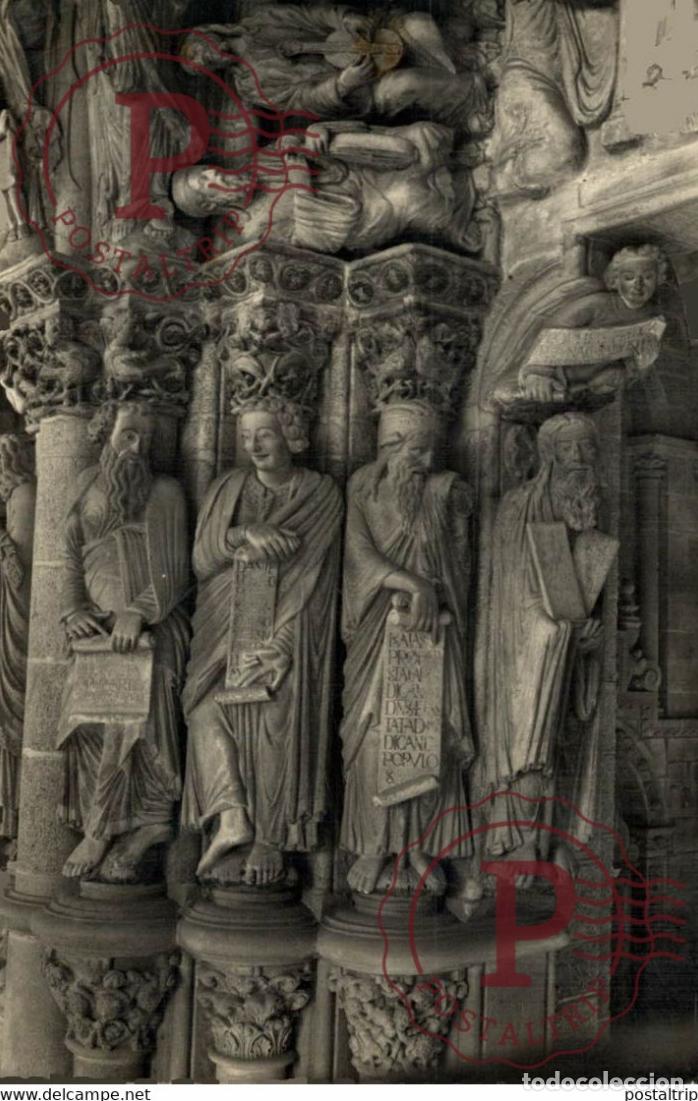 Cartoline: SANTIAGO DE COMPOSTELA CATEDRAL PORTICO DE LA GLORIA GRUPO DE PROFETAS GALICIA ESPA&Ntilde;A ESPAGNE
