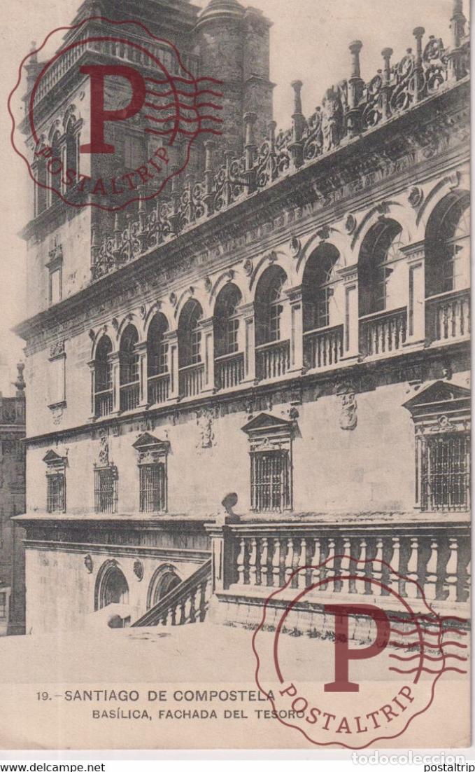 Cartoline: SANTIAGO DE COMPOSTELA BASILICA FACHADA DEL TESORO GALICIA ESPA&Ntilde;A ESPAGNE