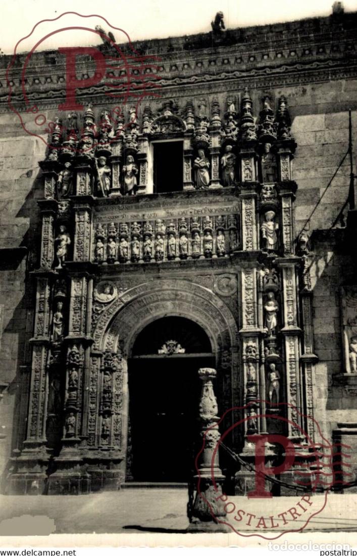 Cartoline: SANTIAGO DE COMPOSTELA PORTADA DEL HOSTAL DE LOS REYES GALICIA ESPA&Ntilde;A ESPAGNE