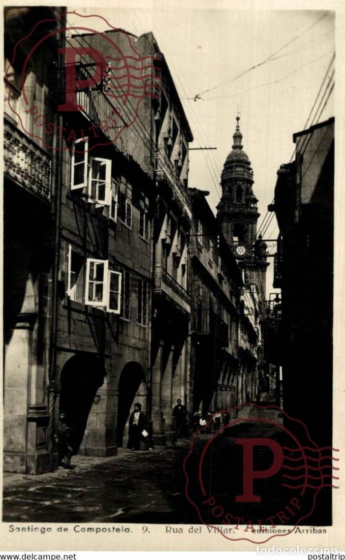 Cartoline: SANTIAGO DE COMPOSTELA RUA DEL VILLAR GALICIA ESPA&Ntilde;A ESPAGNE