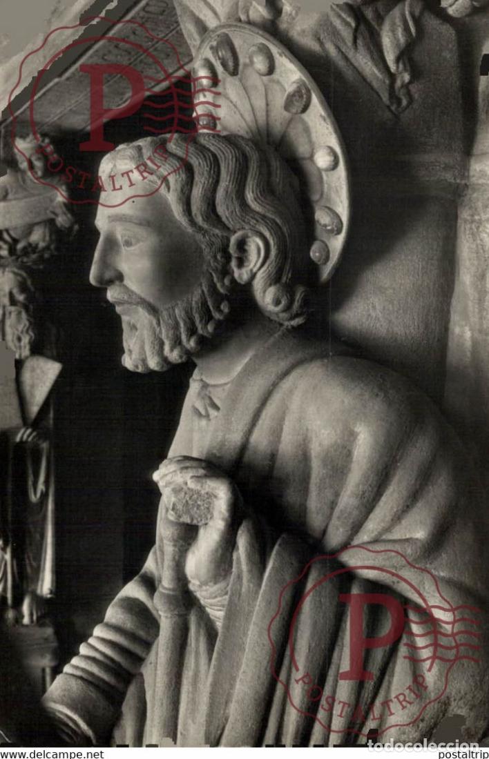 Cartoline: SANTIAGO DE COMPOSTELA CATEDRAL PORTICO DE LA GLORIA IMAGEN EN PIEDRA DEL SANTO GALICIA ESPA&Ntilde;A ESPA