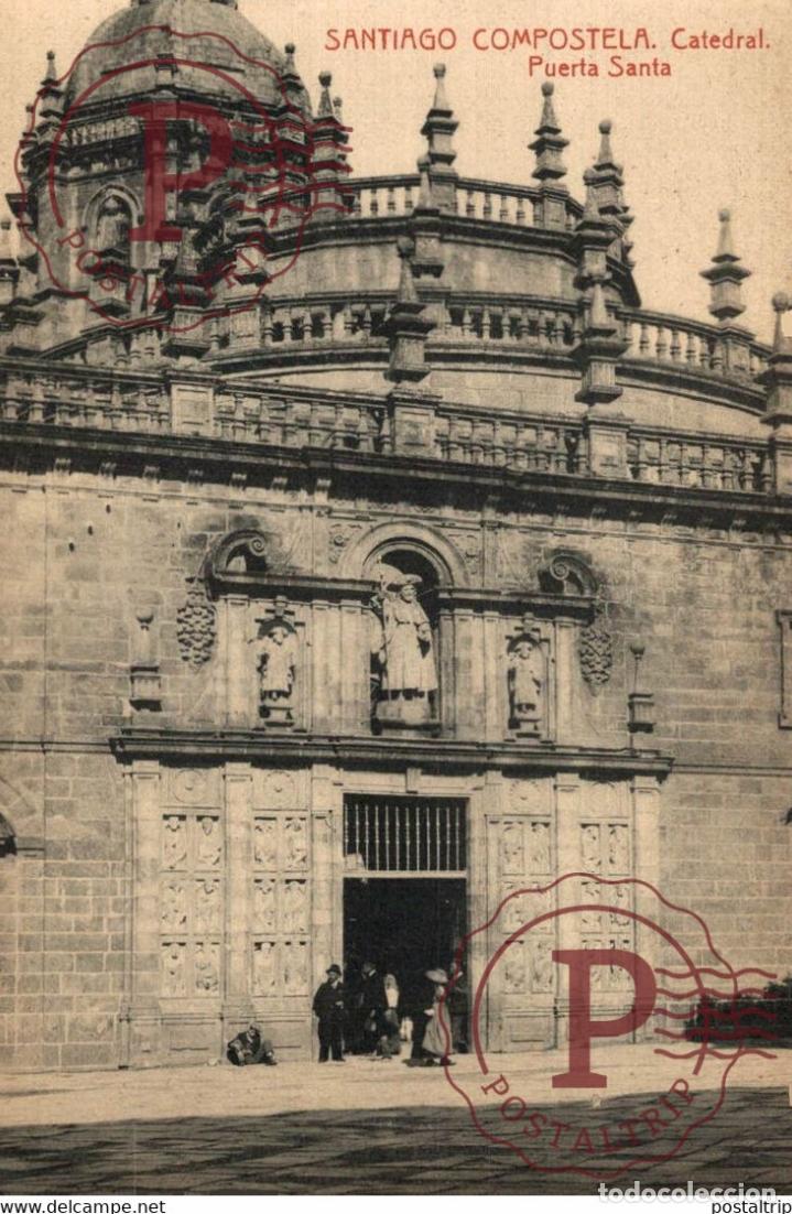 Cartoline: SANTIAGO DE COMPOSTELA CATEDRAL PUERTA SANTA GALICIA ESPA&Ntilde;A ESPAGNE