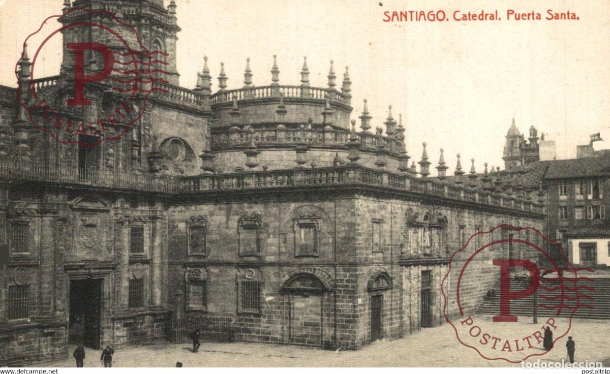 Cartoline: SANTIAGO CATEDRAL PUERTA SANTA GALICIA ESPA&Ntilde;A ESPAGNE