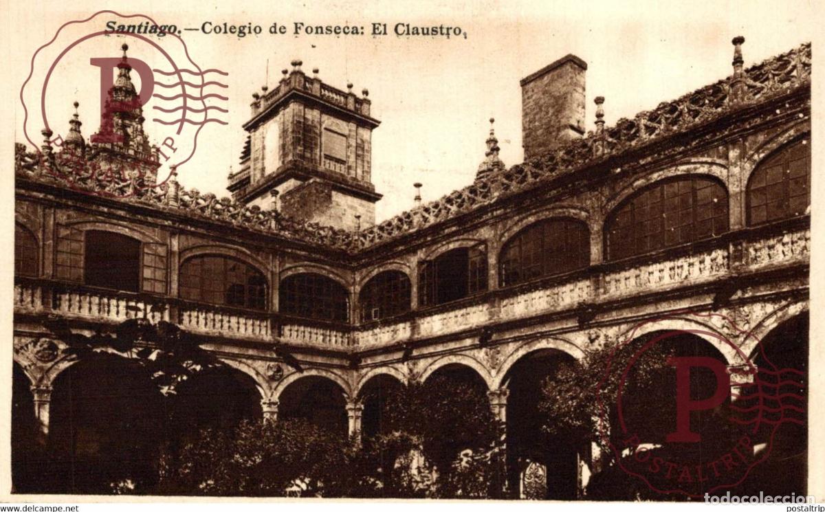 Cartoline: SANTIAGO COLEGIO DE FONSECA EL CLAUSTRO GALICIA ESPA&Ntilde;A ESPAGNE